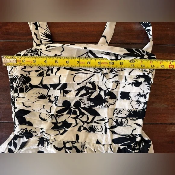 Abercrombie & Fitch Black White Floral Tiered Maxi Dress Size S - Picture 8 of 8